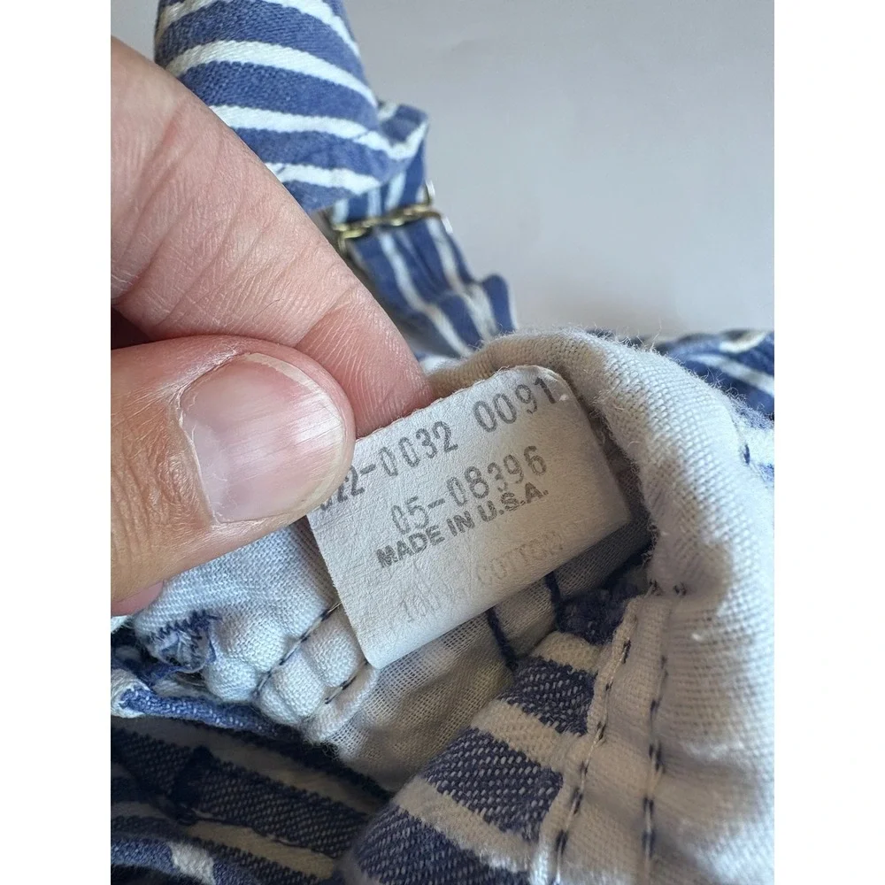 Vintage OshKosh Bgosh Baby Overalls Bundle Red Corduroy Hickory Stripe 12M USA